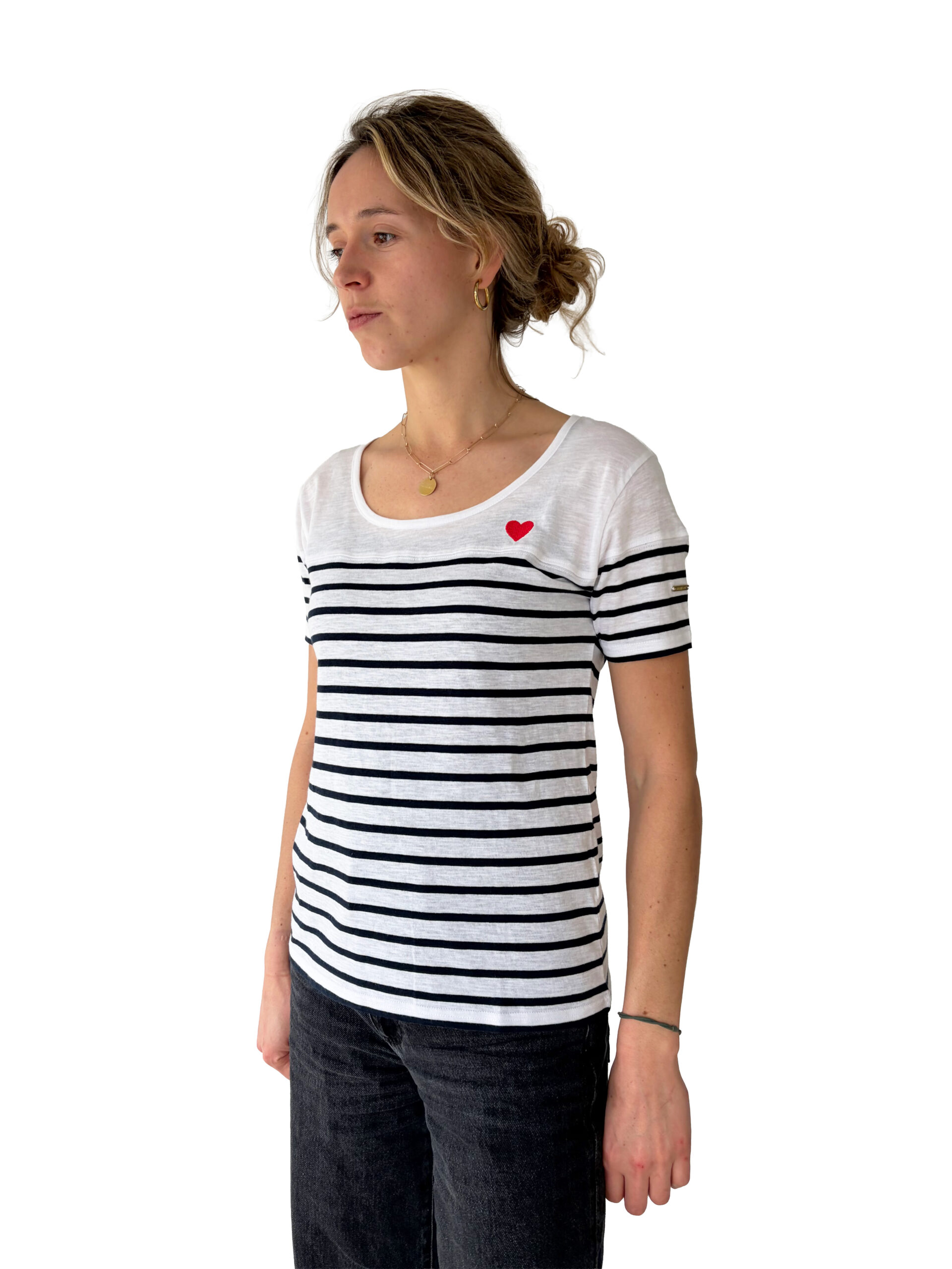 Gossip White/ White Navy Top